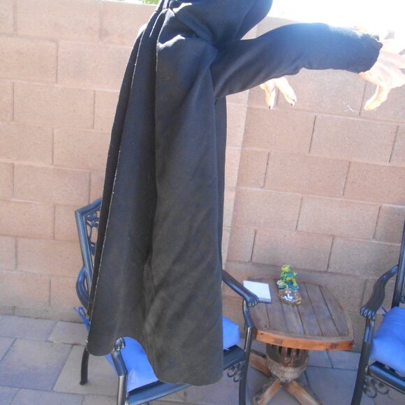 SCARY HANGING BLACK WITCH w/ RUBBER FACE & HANDS 19" HALLOWEEN PROP - Picture 6 of 9